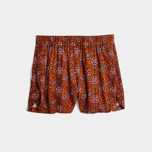 Madewell drapey pull on shorts paisley print